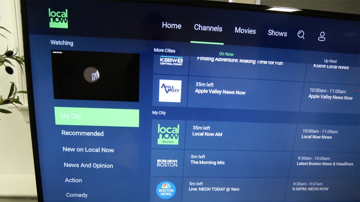 free streaming services local channels