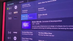 google tv live menu